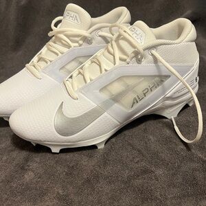 Nike Alpha Silver and White Cleats